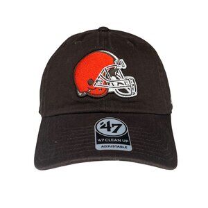 Cleveland Browns Hat NFL 47 Clean Up Adjustable Strap Back Brown OS New